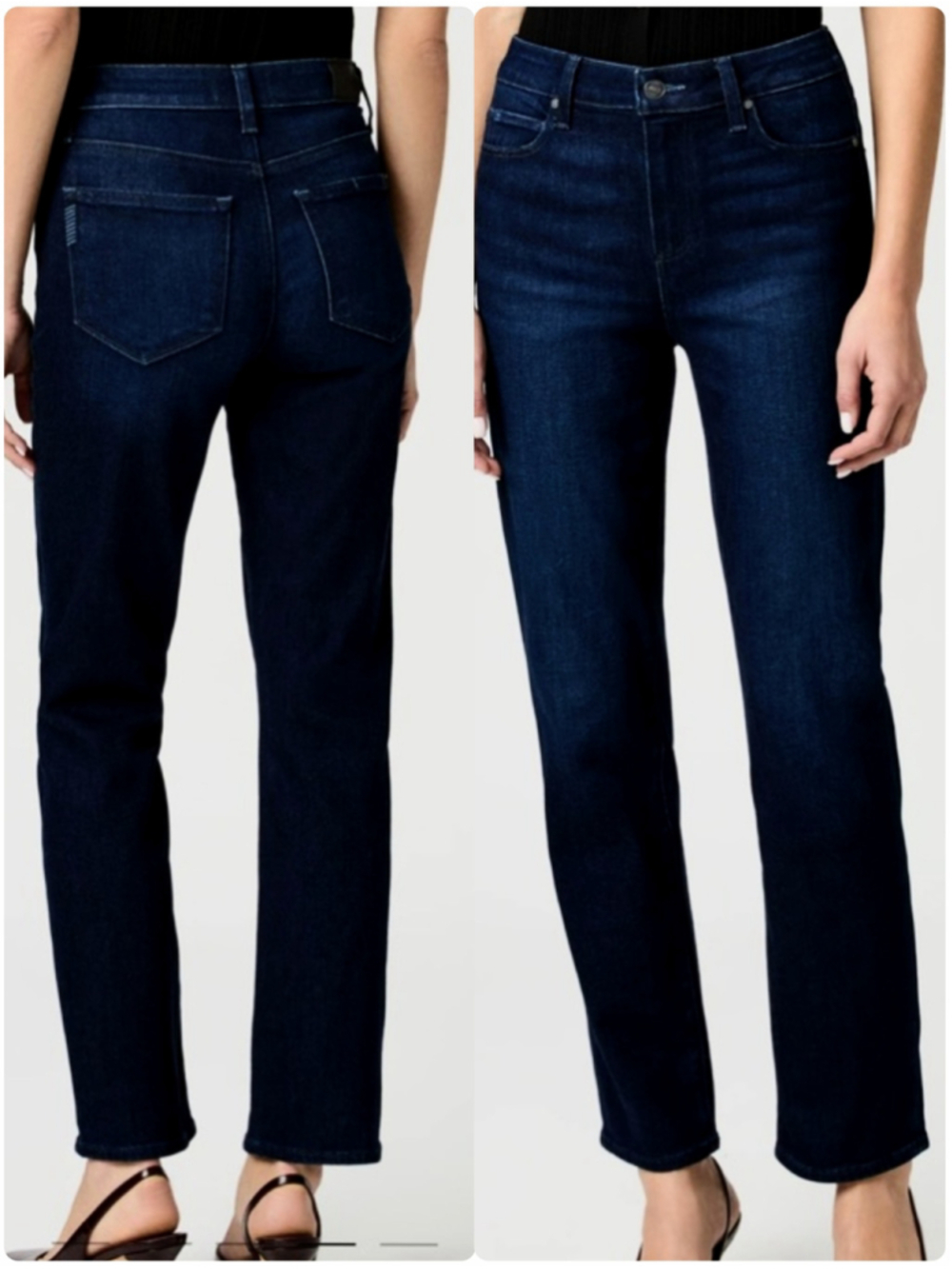 Paige NWOT 27 Cindy Slim Straight Ankle Jeans Sussex Dark Wash Vintage Stretch
